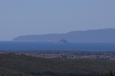 Blick nach Elba Insel Toskana